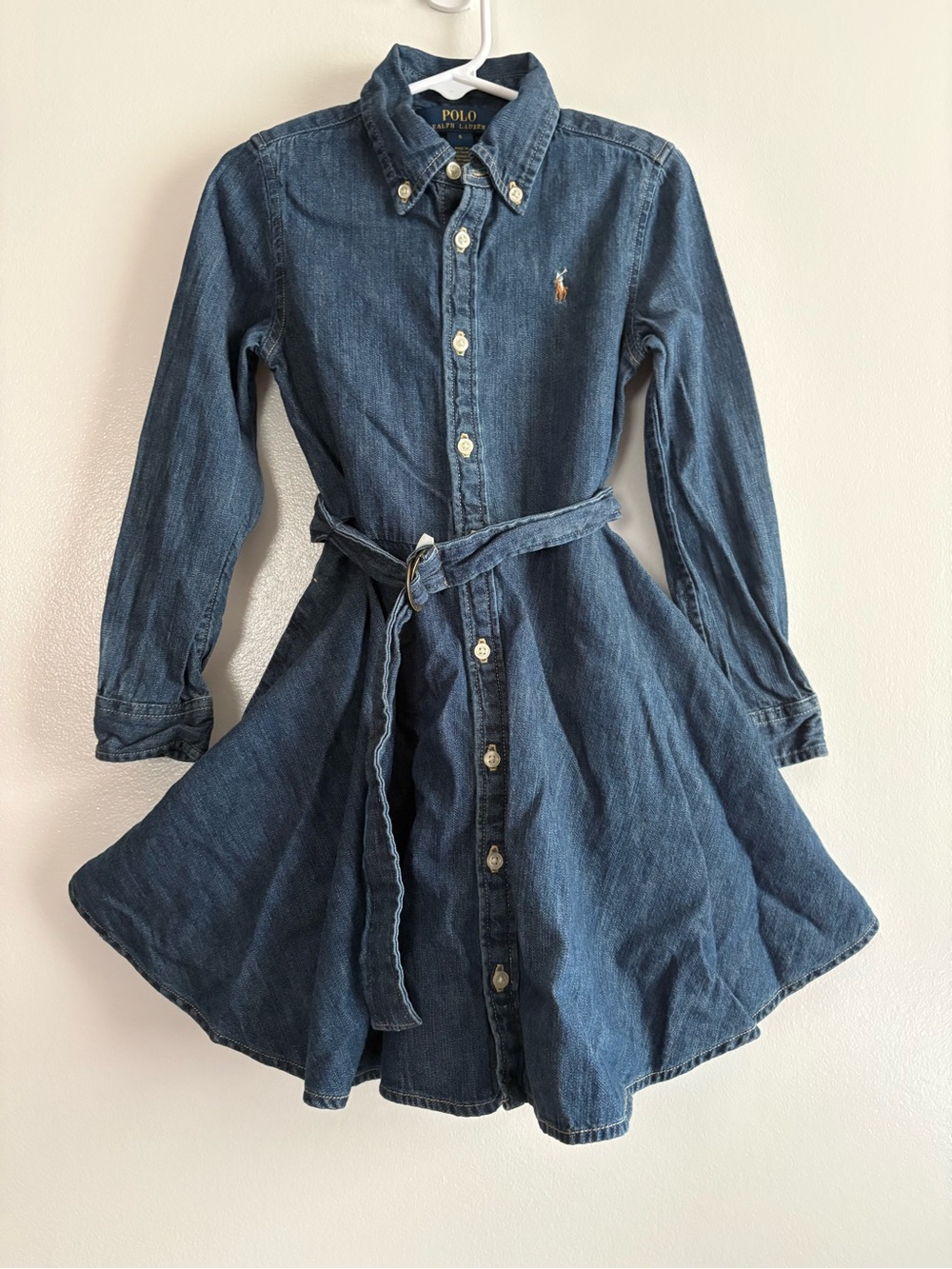 Polo by Ralph Lauren Dark Blue Denim Kids Dress Size 5